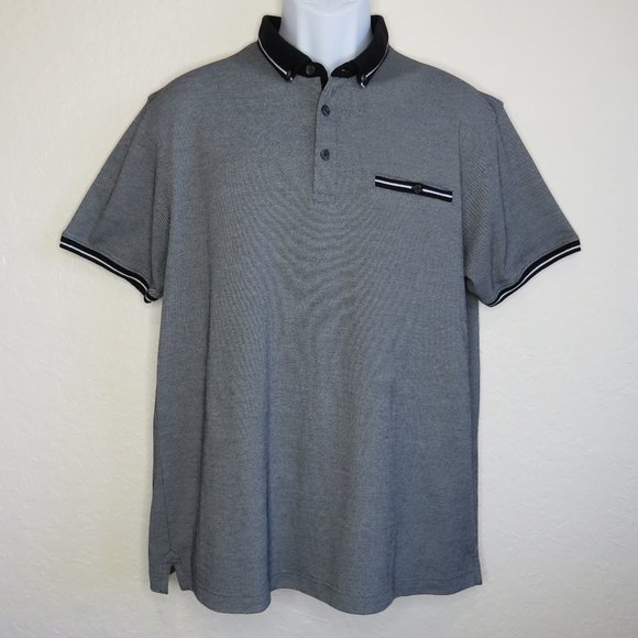 Denim & Flower* Men's Short Sleeve 3 Button Down Straight Hem‎ Pocket Shirt~ XL - Picture 1 of 11